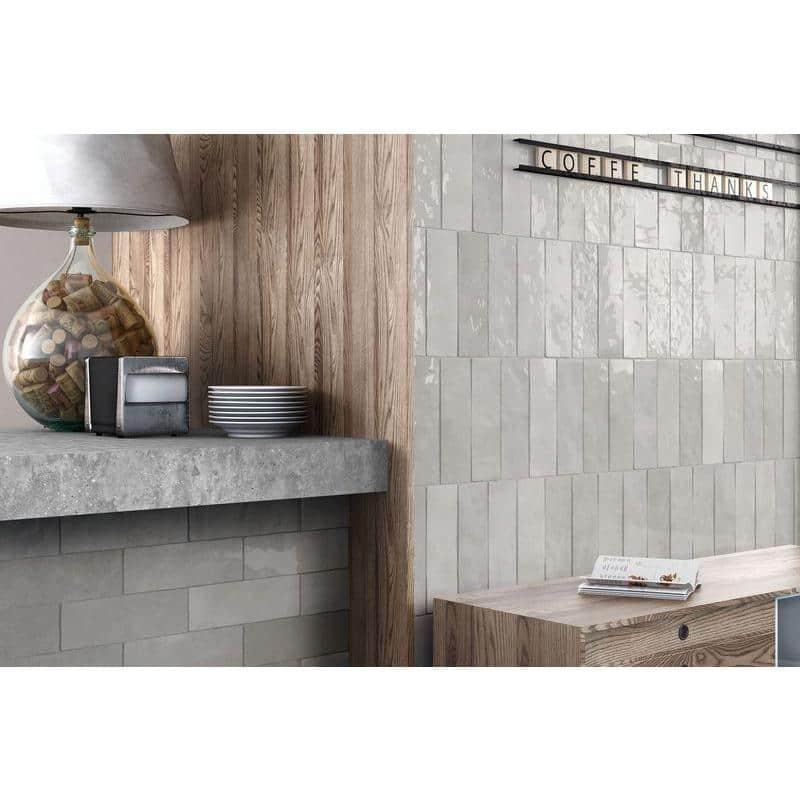 Cloe Subway Glossy White 2.5 in. x 8 in. Handmade-Look Ceramic Wall Tile (10.64 sq. ft./Case)