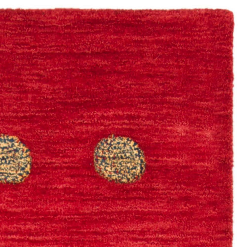 SAFAVIEH Himalaya Derbhile Solid Wool Runner Rug, Red, 2'3" x 8'
