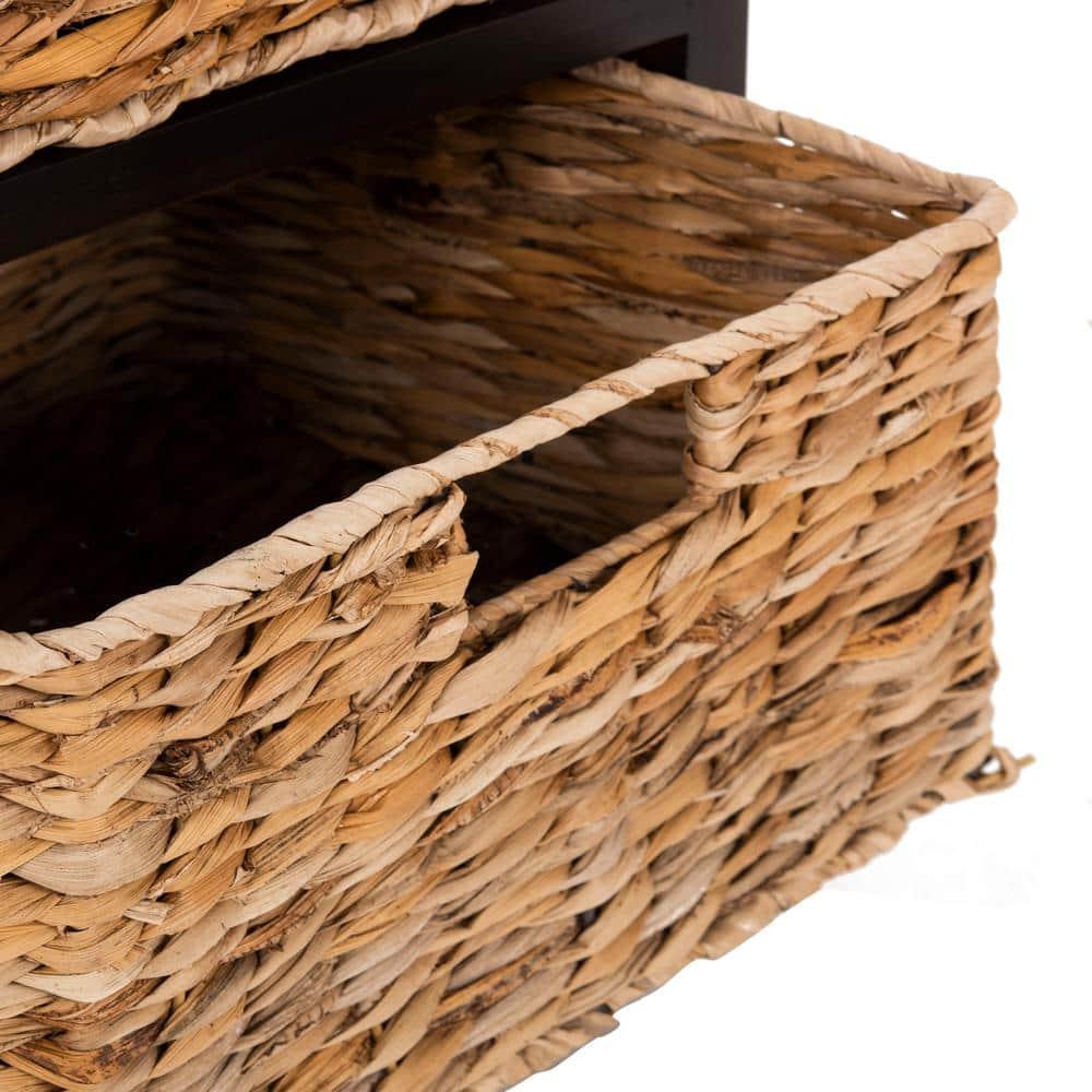 Carrie Side Storage Side Table - AMH5700F - Brown - Safavieh Couture
