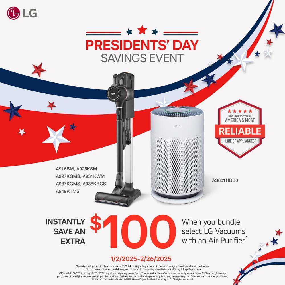 LG CordZero™ Kompressor® Cordless Stick Vacuum with ThinQ (A925KSM)
