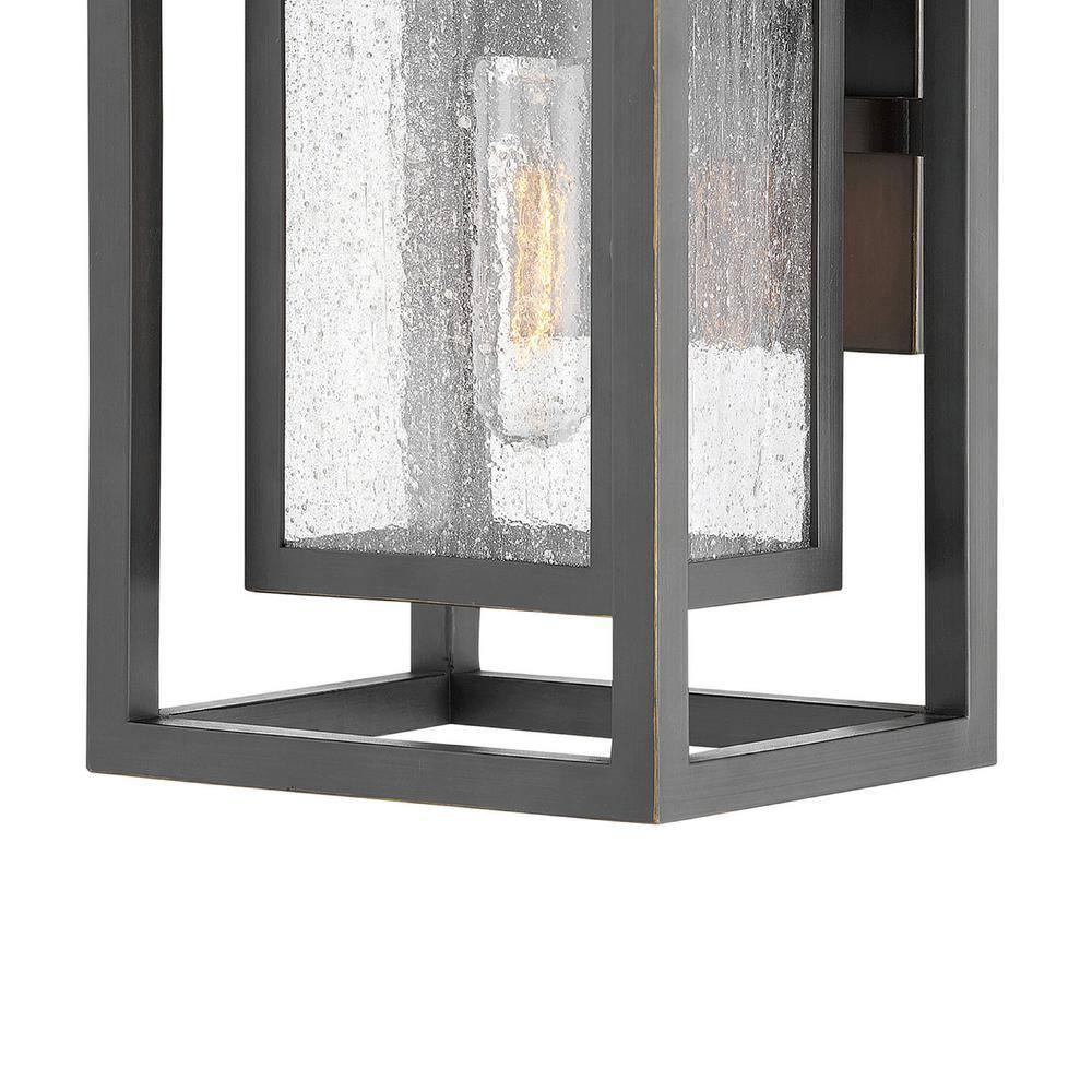 Oil Rubbed Bronze Dimmable Outdoor Sconce with Clear Glass