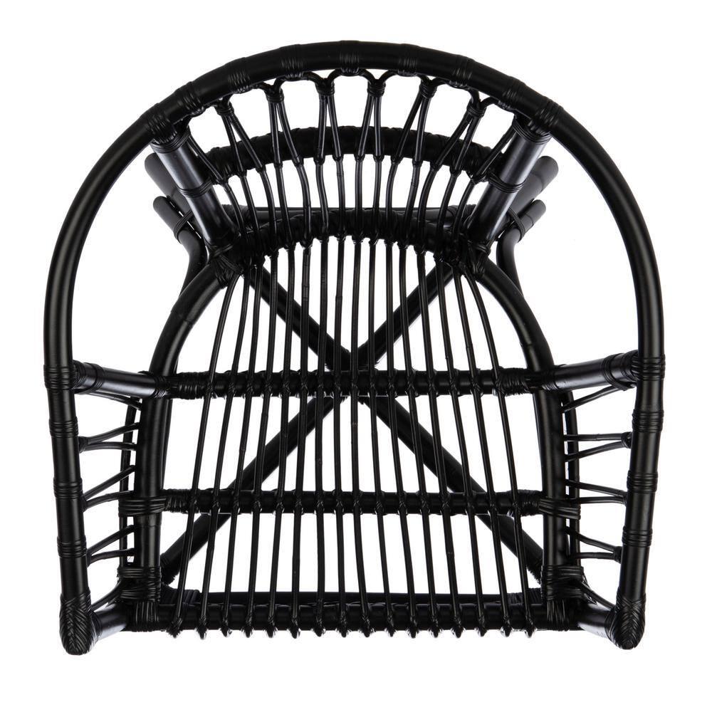 Adriana Rattan Accent Chair - Set of 2 - ACH6505 - Black - Safavieh