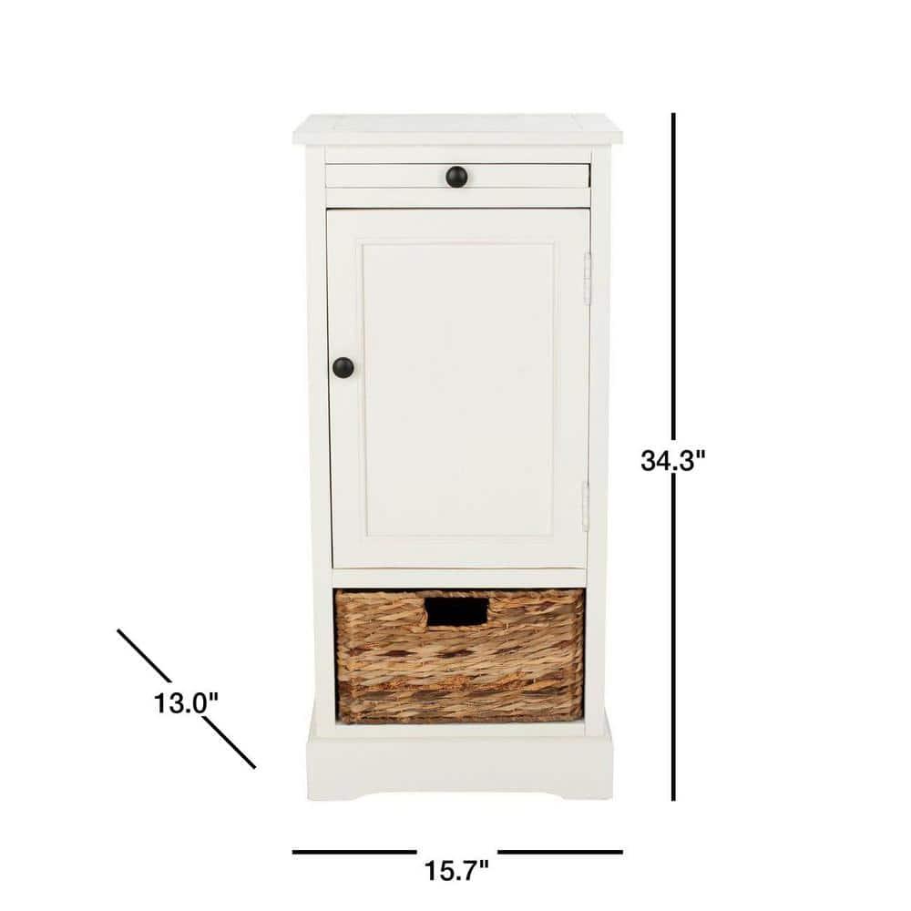 Raven Storage Unit - AMH5703 - Distressed Cream - Safavieh Couture