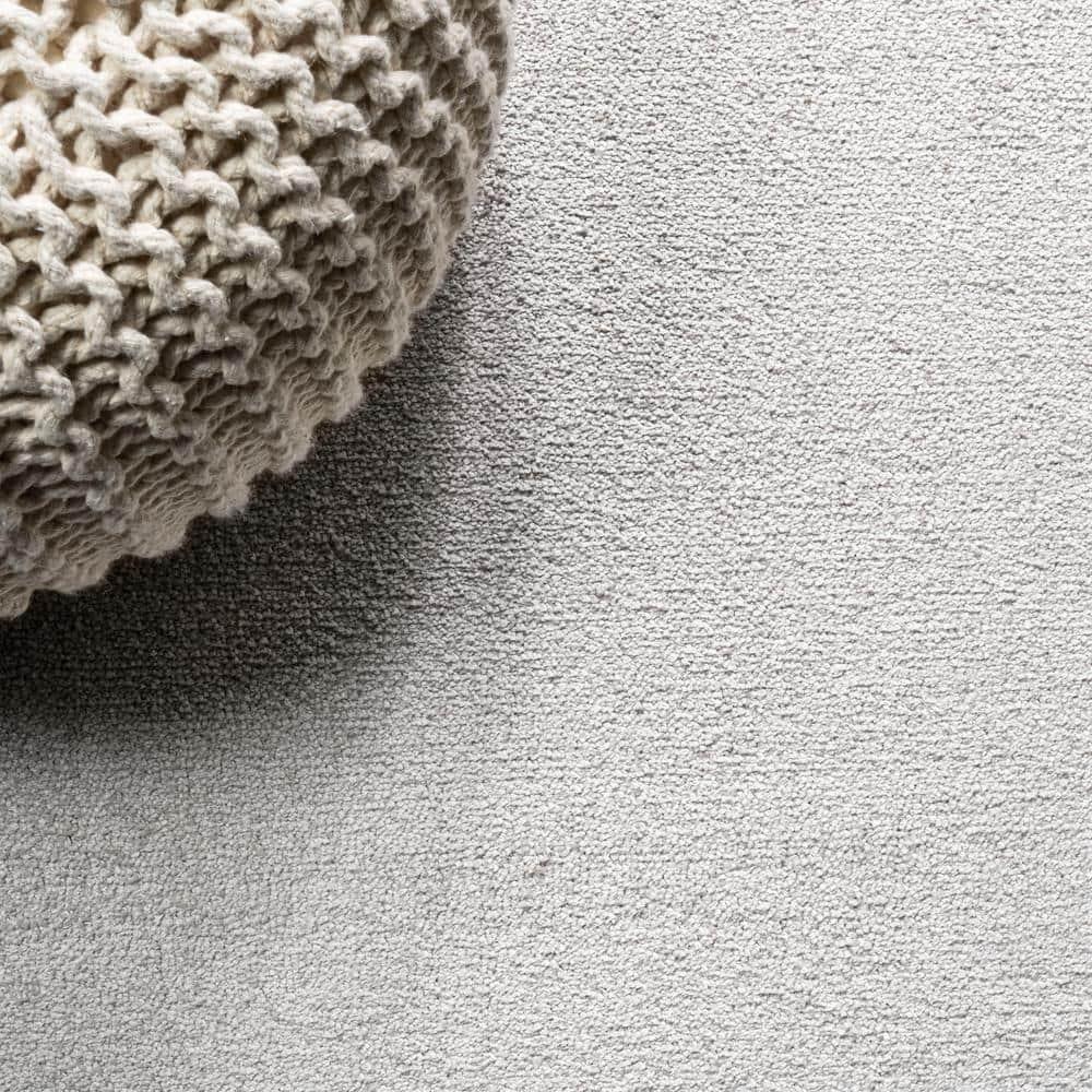 4'x6' Haze Solid Low-Pile Area Rug, Ivory - JONATHAN Y