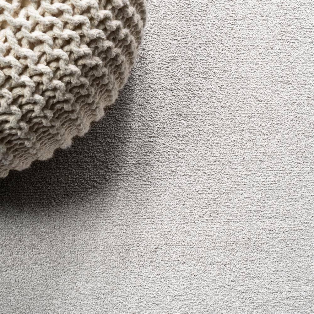 8'x10' Haze Solid Low-Pile Area Rug, Ivory - JONATHAN Y