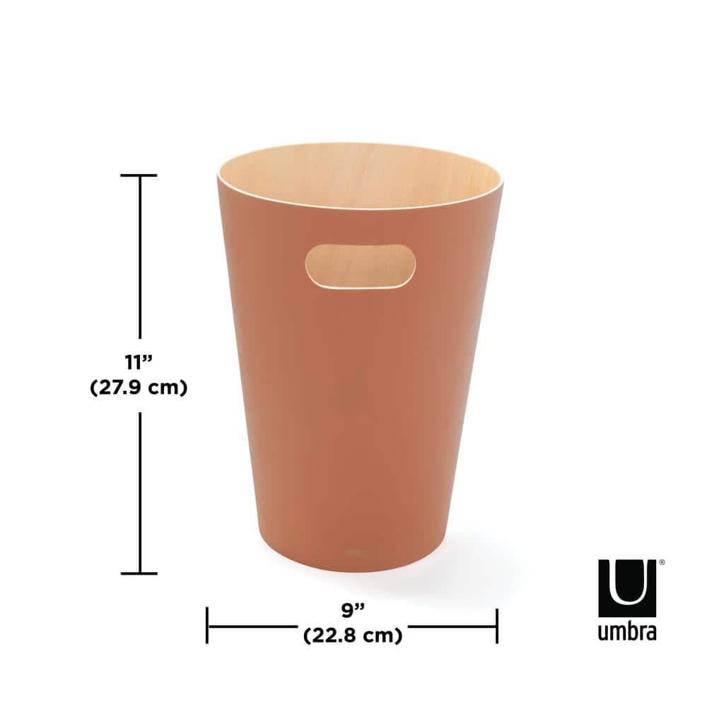 Umbra Woodrow Solid Wood Open Waste Basket - 2 Gallons
