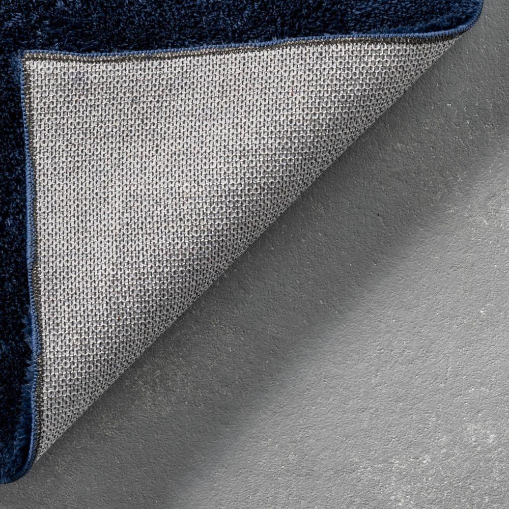 nuLOOM 2' x 10' Cozy Plush SuperiorWash Area Rug, Machine Washable, Non-Slip, Soft Fluffy Shag Carpet for Living Room Bedroom Nursery, Loni Navy