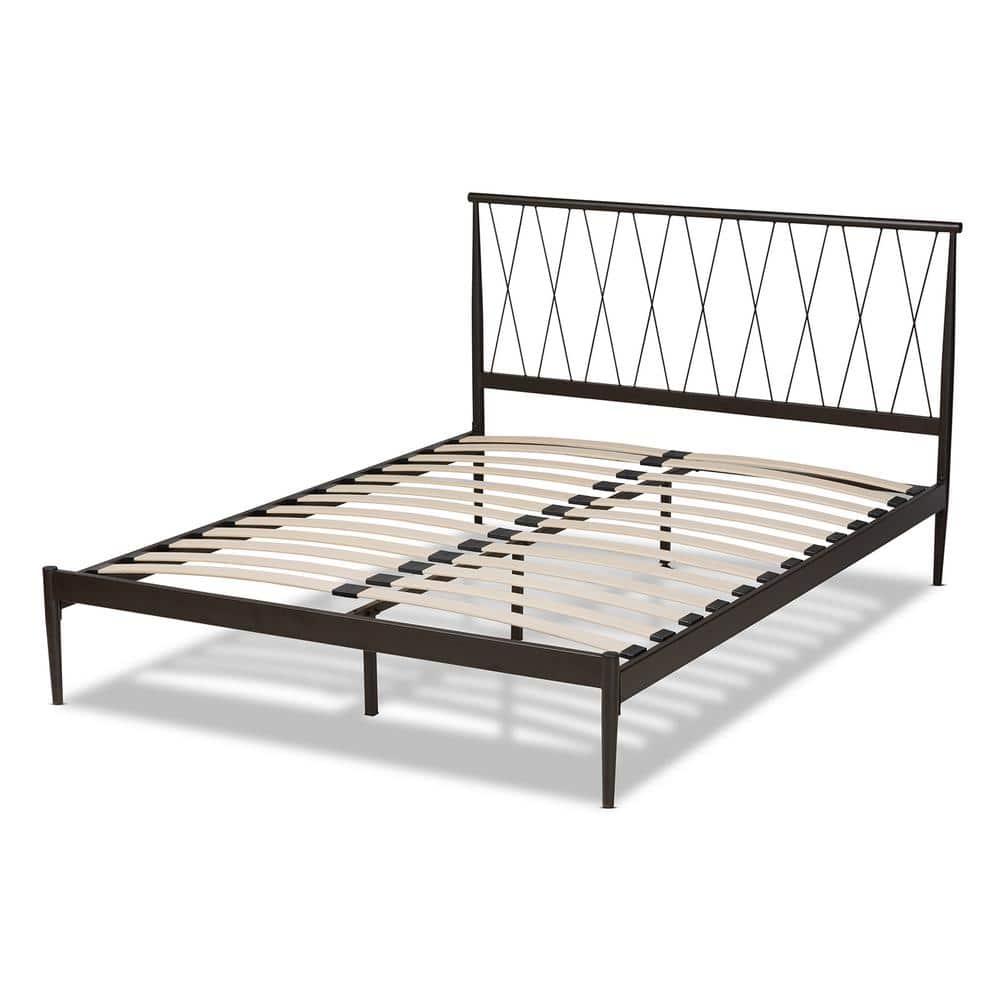 Full Nano Metal Platform Bed Black - Baxton Studio
