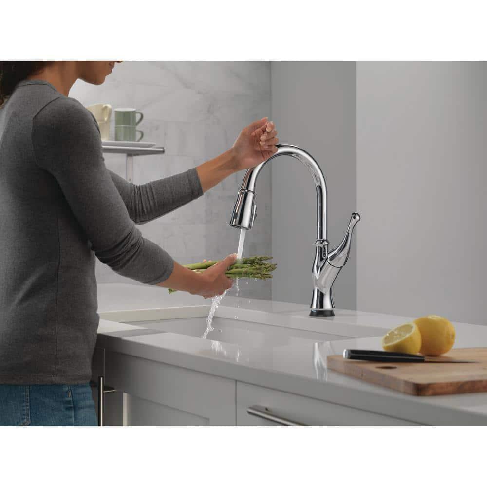 Chrome Touch Kitchen Faucet with Pull-out Spray