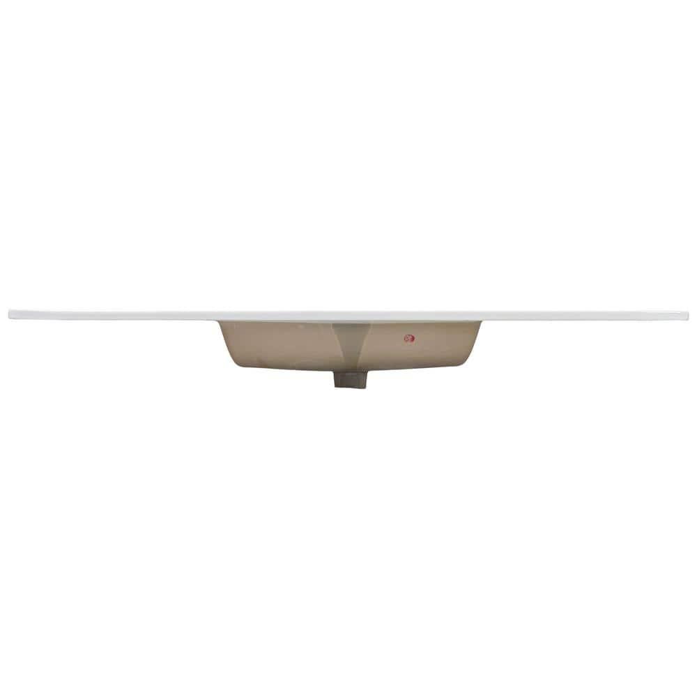 49 in. Drop-in Vitreous China Bathroom Sink Top in White with 3-Faucet Holes