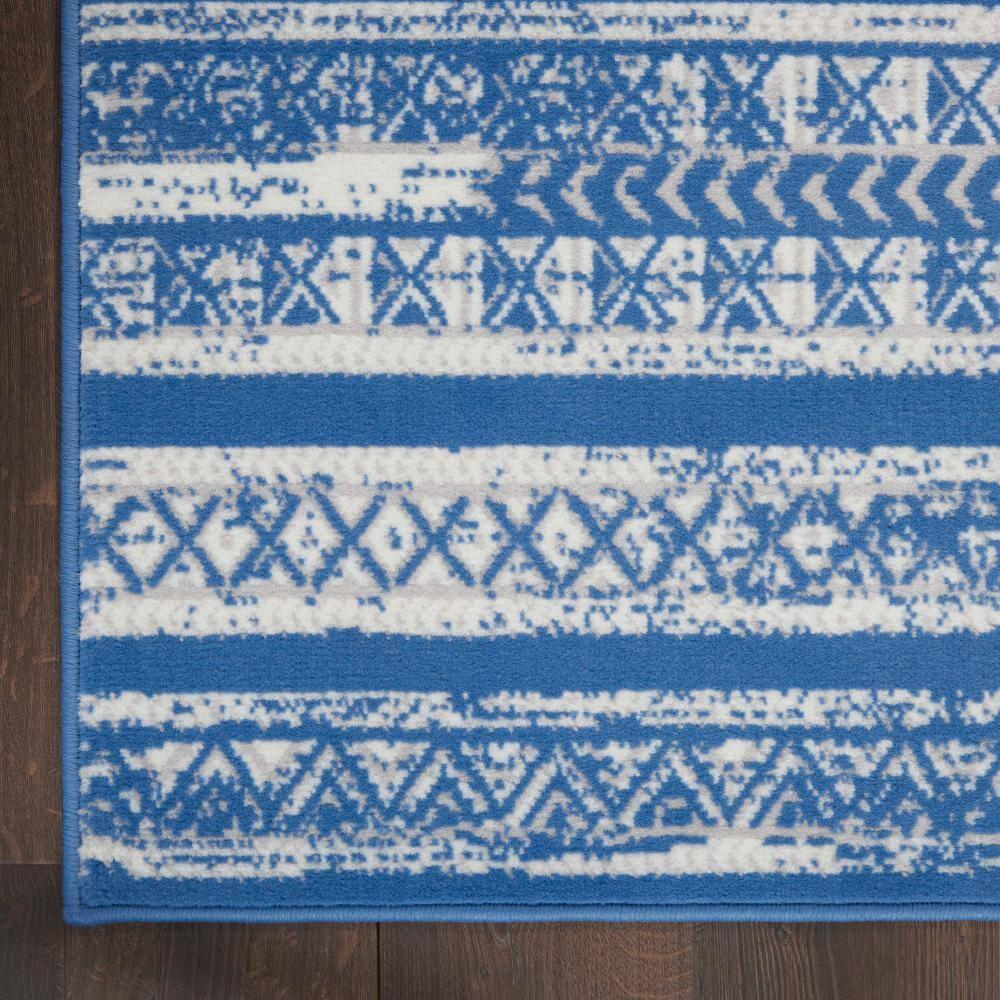Pleasanton Abstract Blue/Ivory Area Rug
