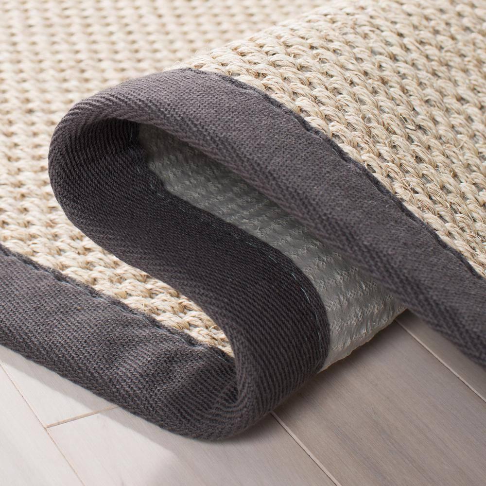 Natural Fiber NF143 Power Loomed Indoor Area Rug - Marble/Dark Grey - 9'x12' - Safavieh