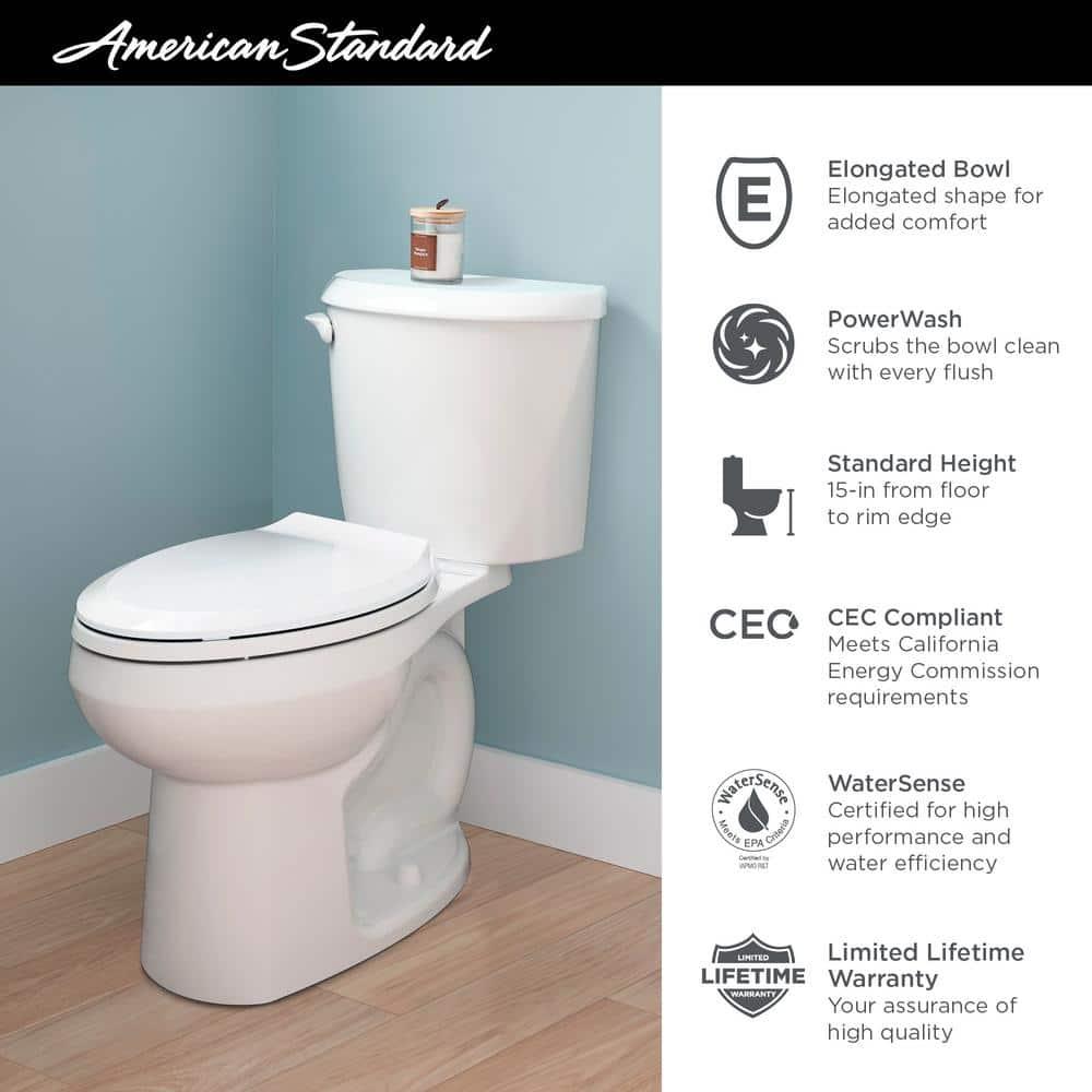 American Standard Colony 1.28 Gallons GPF Elongated Comfort Height Floor Mounted Two-Piece Toilet (Seat Not Included)