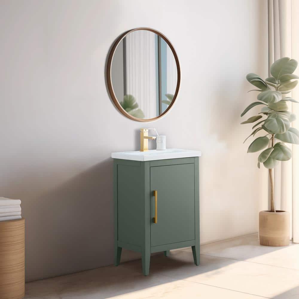 20'' Single Bathroom Vanity with Ceramic Top