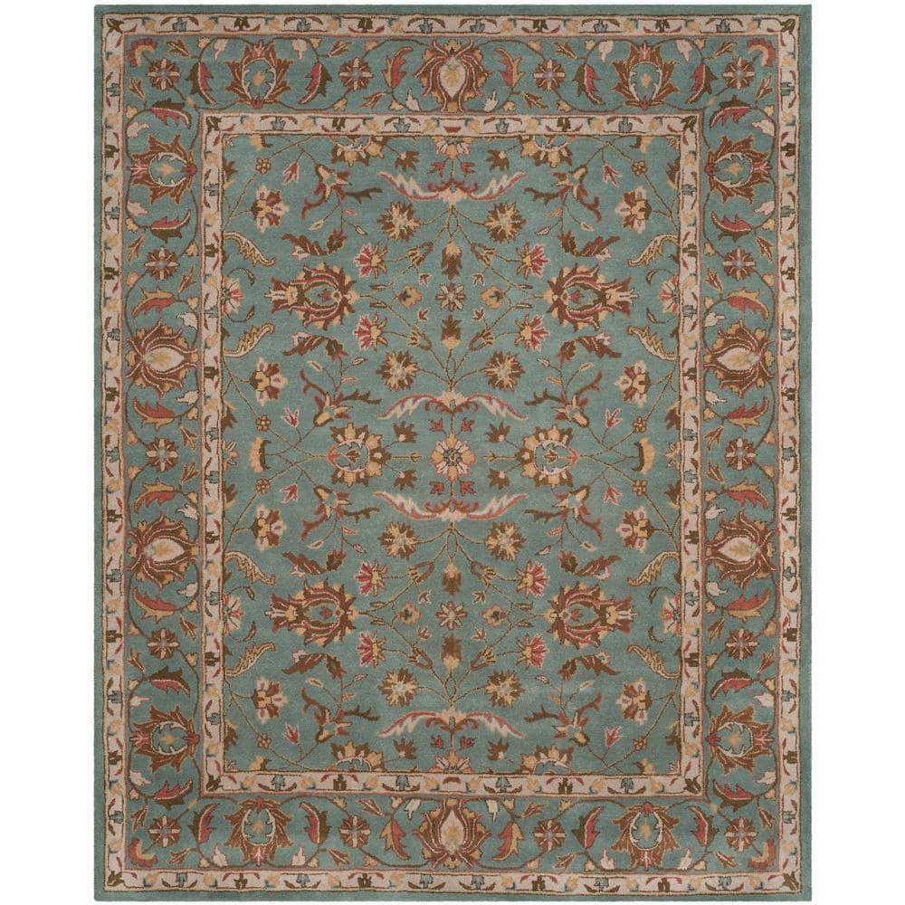 Heritage HG969 Hand Tufted Area Rug - Blue/Blue - 8'9"x11'9" - Safavieh.
