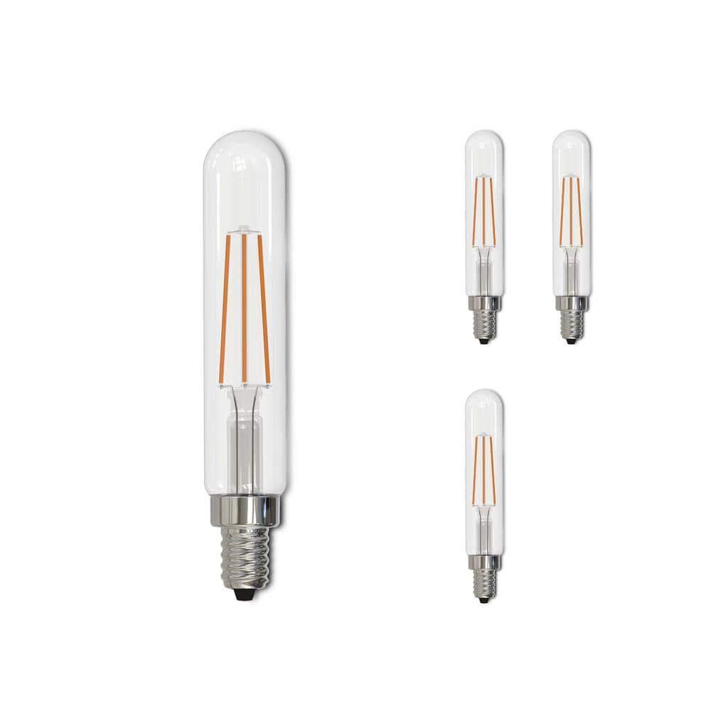 T8 LED Filament Bulb (Set of 4) - Clear Glass / E12 / 4.5Watt