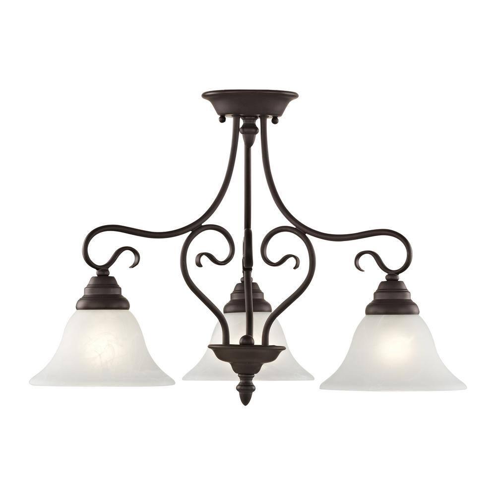 Livex Lighting Coronado 3 - Light Chandelier in  Bronze