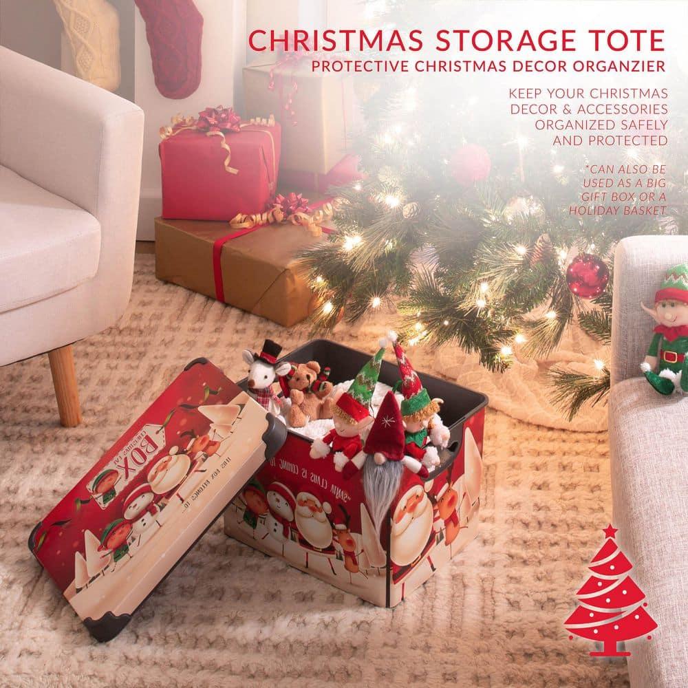 Simplify Santa Clause is Coming to Town Design Plastic Storage Tote
