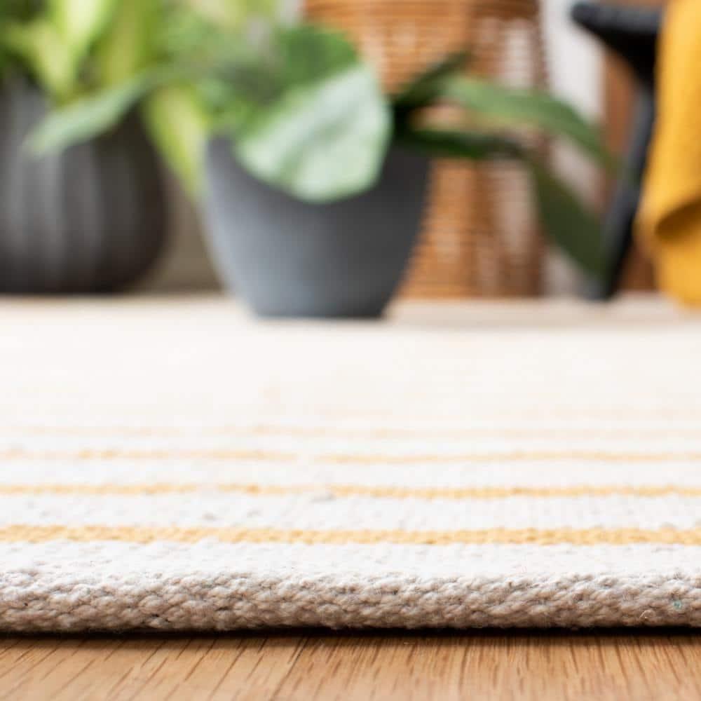 Montauk MTK313 Hand Woven Indoor Area Rug - Ivory/Gold - 9'x12' - Safavieh