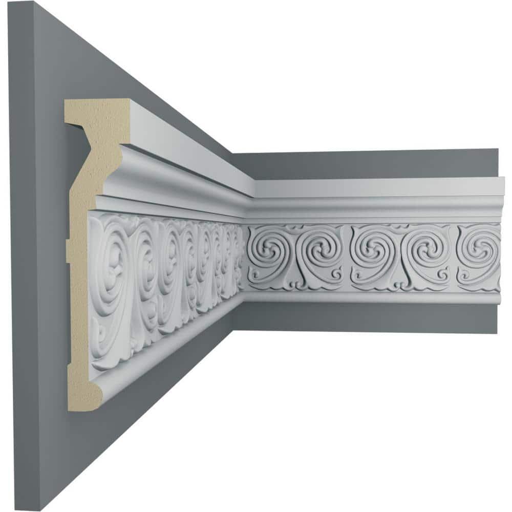 Ekena Millwork Ralston 4.63'' H x 95.88'' W x 1'' D Urethane Chair Rail