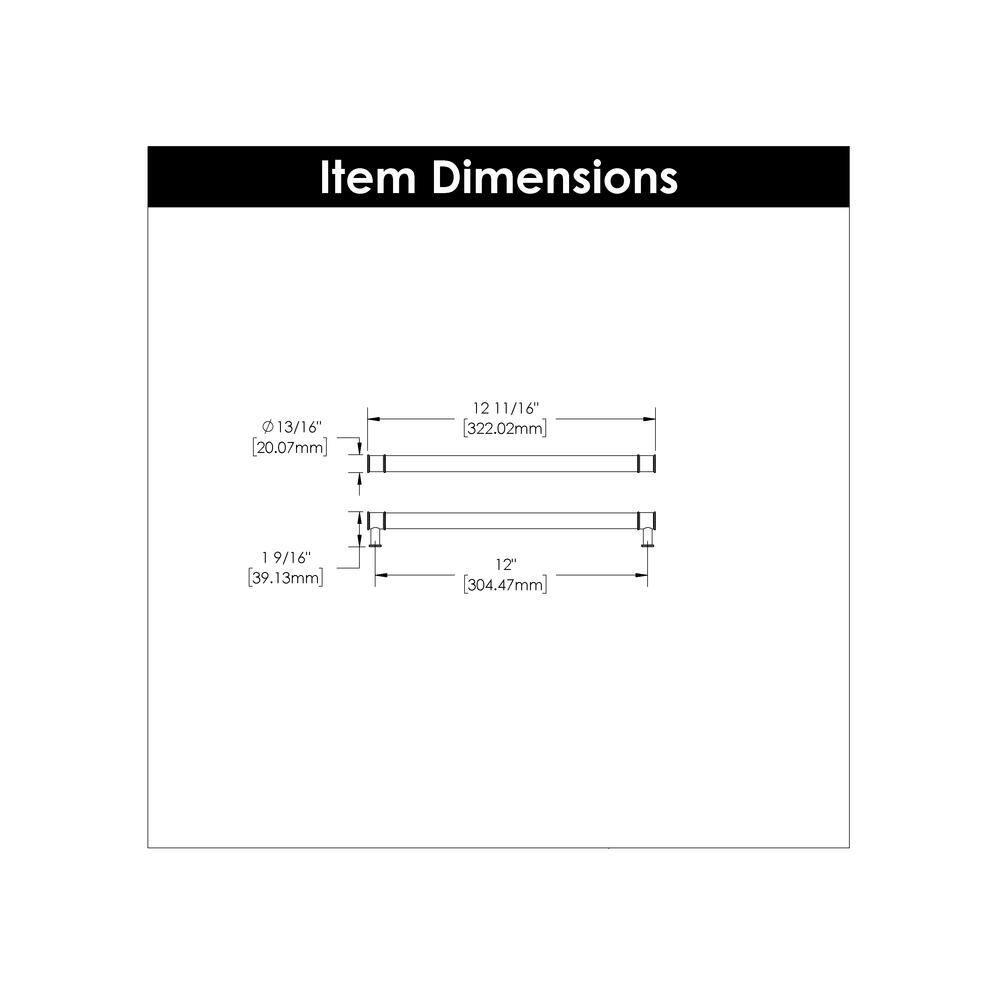 Midway Kitchen Cabinet Handles, Solid Core Drawer Pulls for Cabinet Doors, 12"