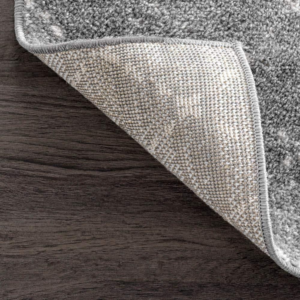 Nuloom 10 Square Moroccan Blythe Indoor Area Rug, Dark Grey, Faded Bohemian Design, Stain Resistant, BedroomLiving Room, Kitchen,