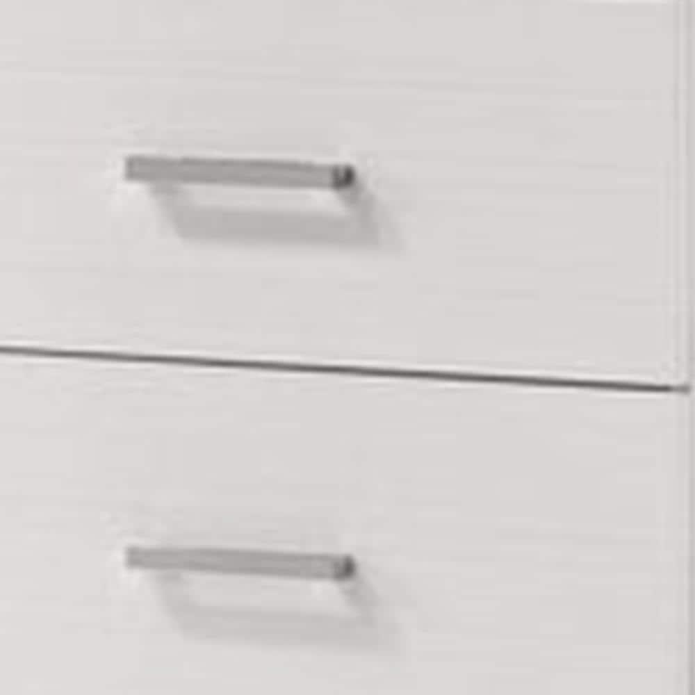 Gzxs Modern White Nightstand with 2 Storage Drawers, Wooden Small Bedside Table with Metal Handles and Legs, 22"L x 16"W x 23"H