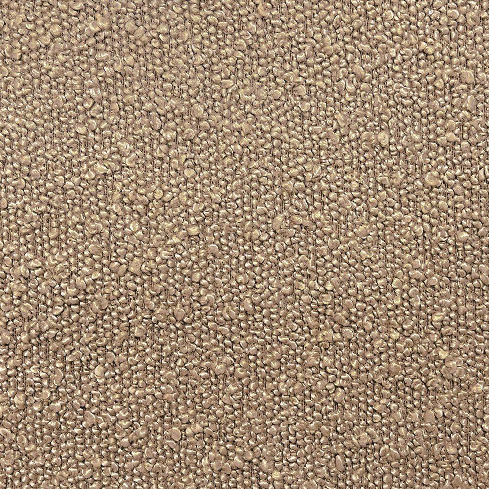 Modern Metal Faux Shearling Bench Brown - HomePop