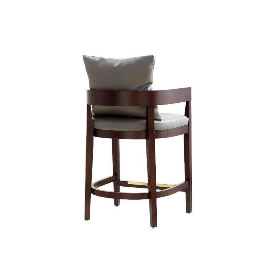 Ritz Beech Wood Counter Height Barstool Gray - Manhattan Comfort