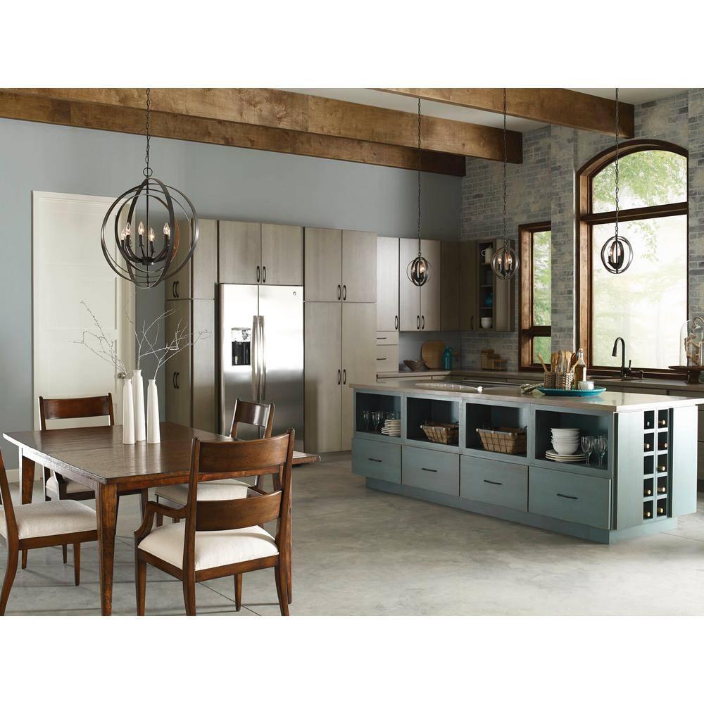 Progress Lighting Equinox 3-Light Mini-Pendant, Antique Bronze, No Shade