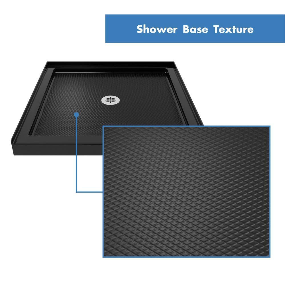 DreamLine Aqua Fold 32" W x 72" H Frameless Square Hinged Shower Enclosure with Base Included DL-6529C-88-01