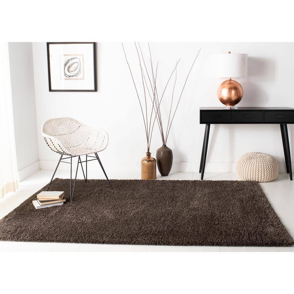 August Shag 900 AUG900 Power Loomed Indoor Area Rug - Brown - 8'x10' - Safavieh