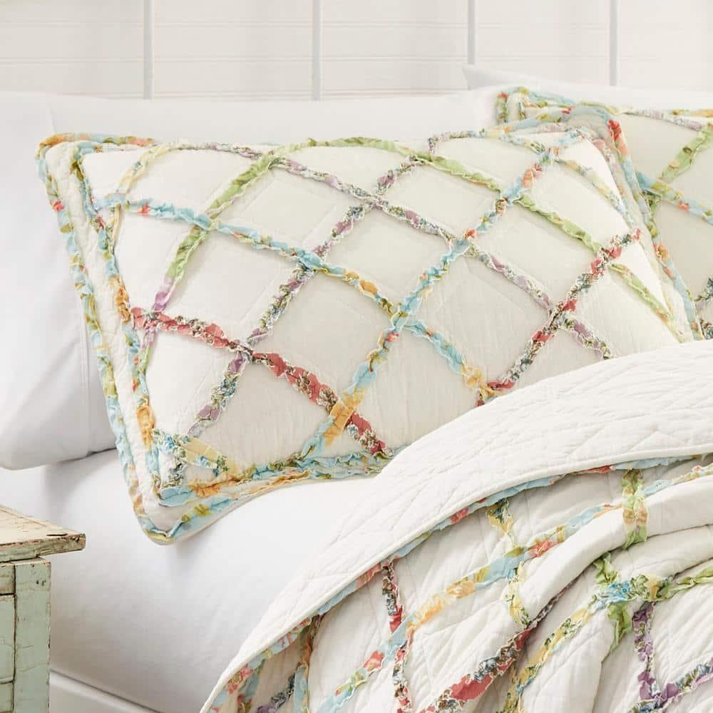 Laura Ashley Laura Ashley Ruffle Garden Ruffled 100% Cotton Quilted Sham