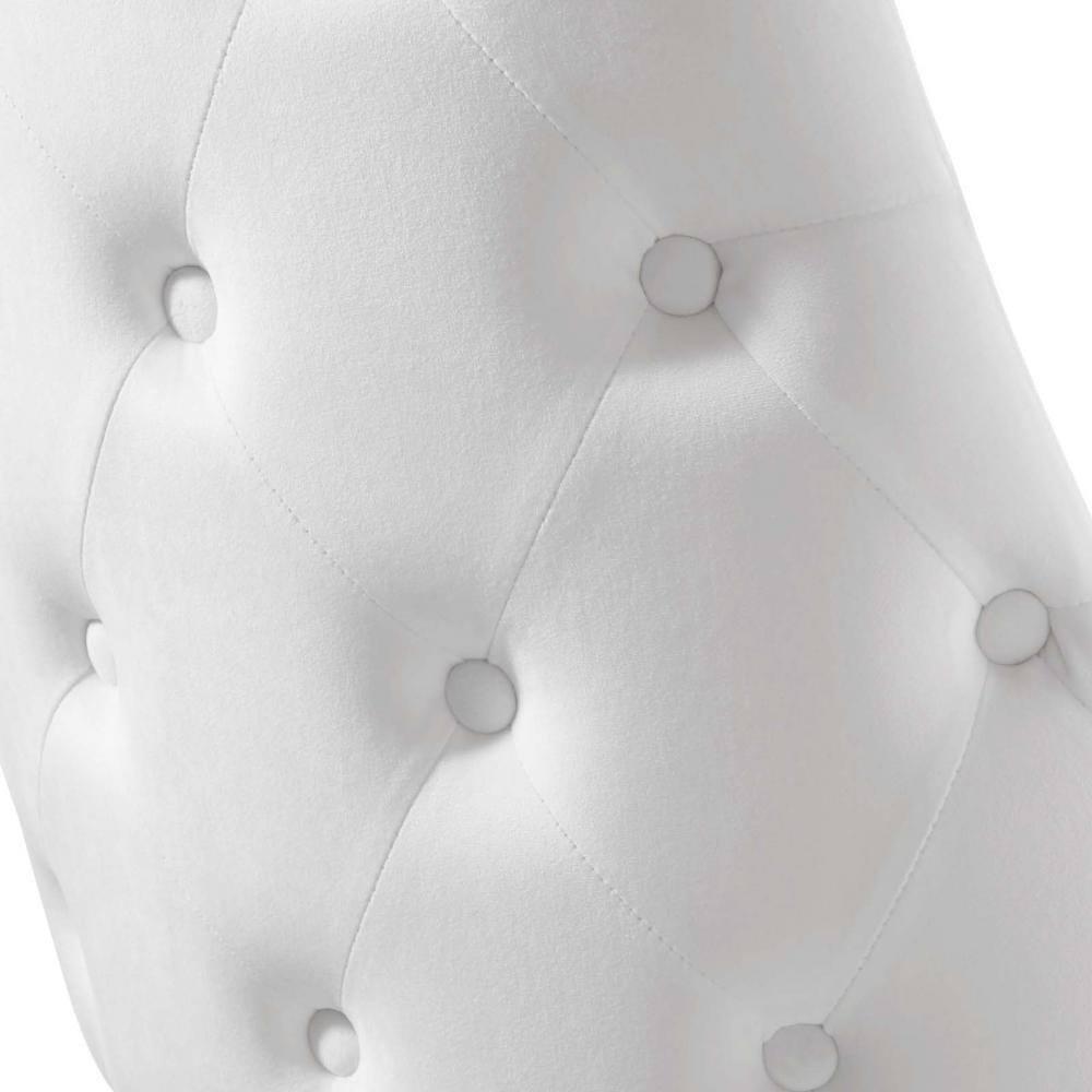 Modway Adorn 17.5" Tufted Performance Velvet Dining Side Chair in White