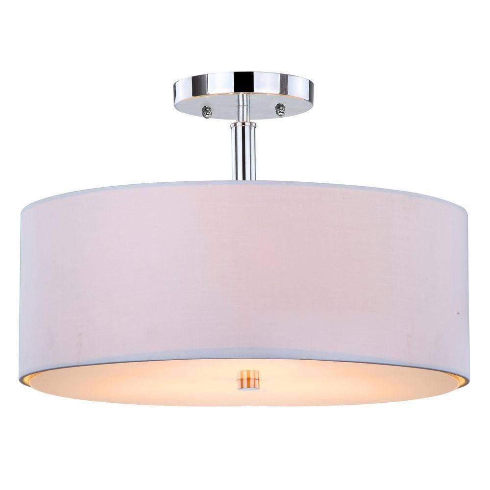 Clara Ceiling Light - LIT4192 - White/Chrome - Safavieh
