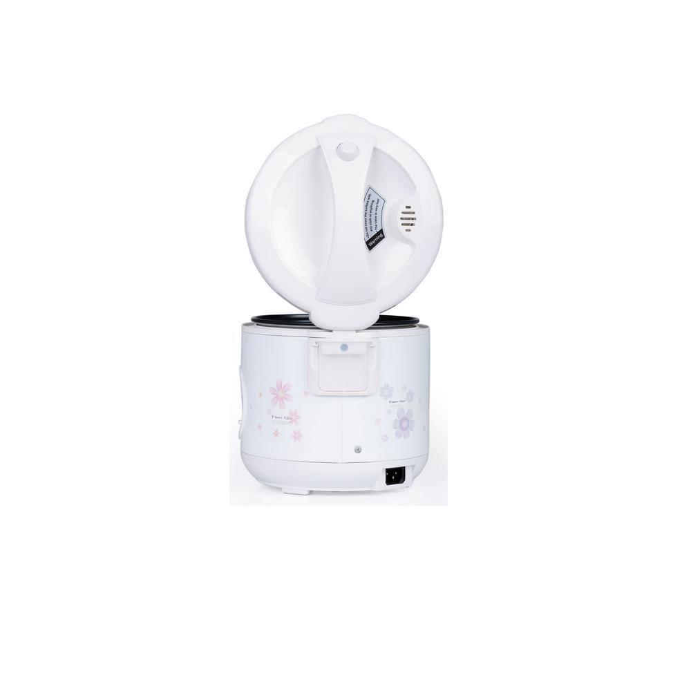 5 Cups Uncooked Cool Touch Electronic Rice Cooker in White