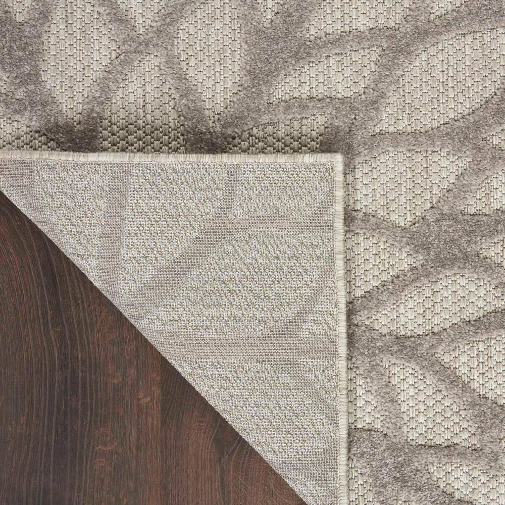 Nourison Aloha Floral Bloom Flatweave High-Low Indoor Outdoor Area Rug Silver Grey 3'6" x 5'6"