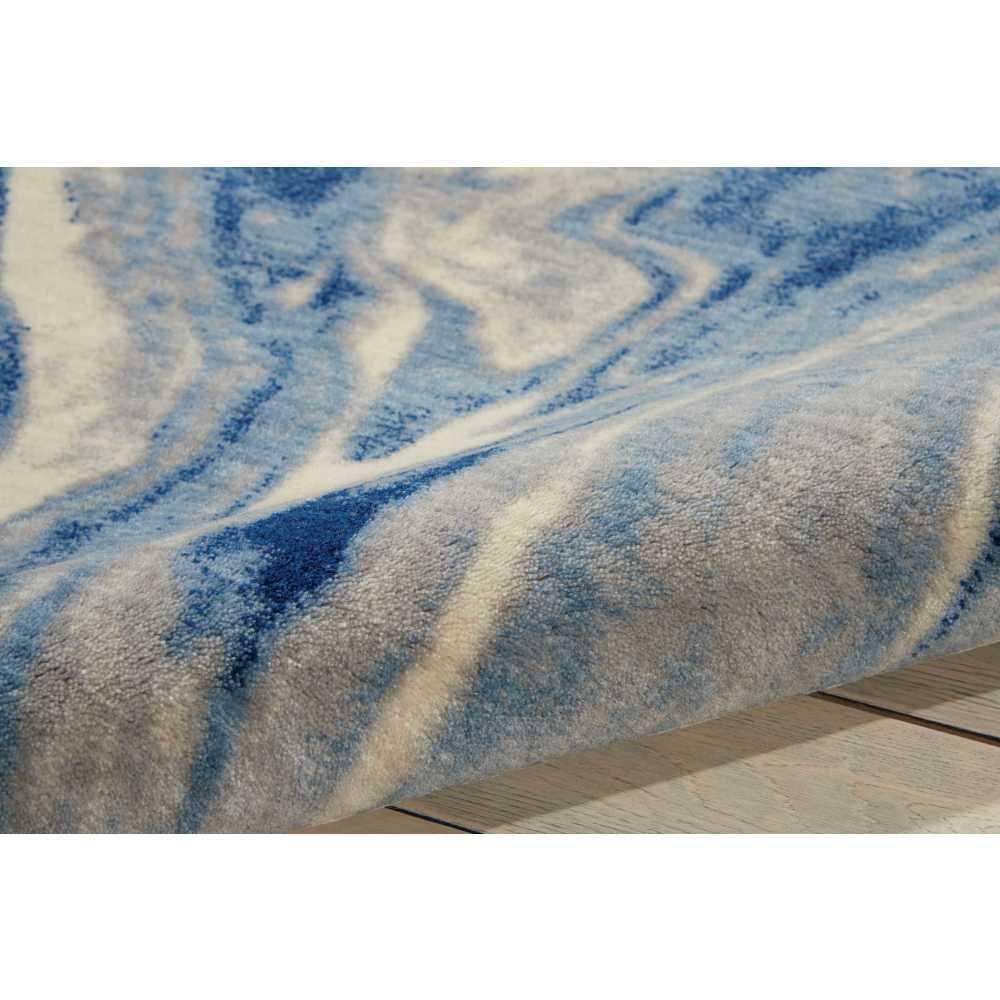 Nourison Somerset Abstract Light Blue 5'3" x 7'5" Area Rug, (5x7)