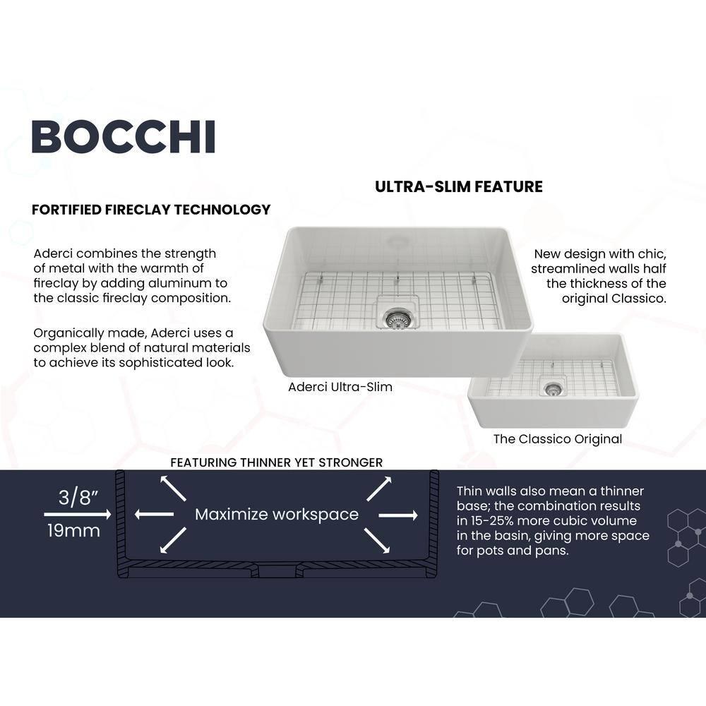 Aderci 30'' L Farmhouse Apron-Front Fireclay Kitchen Sink