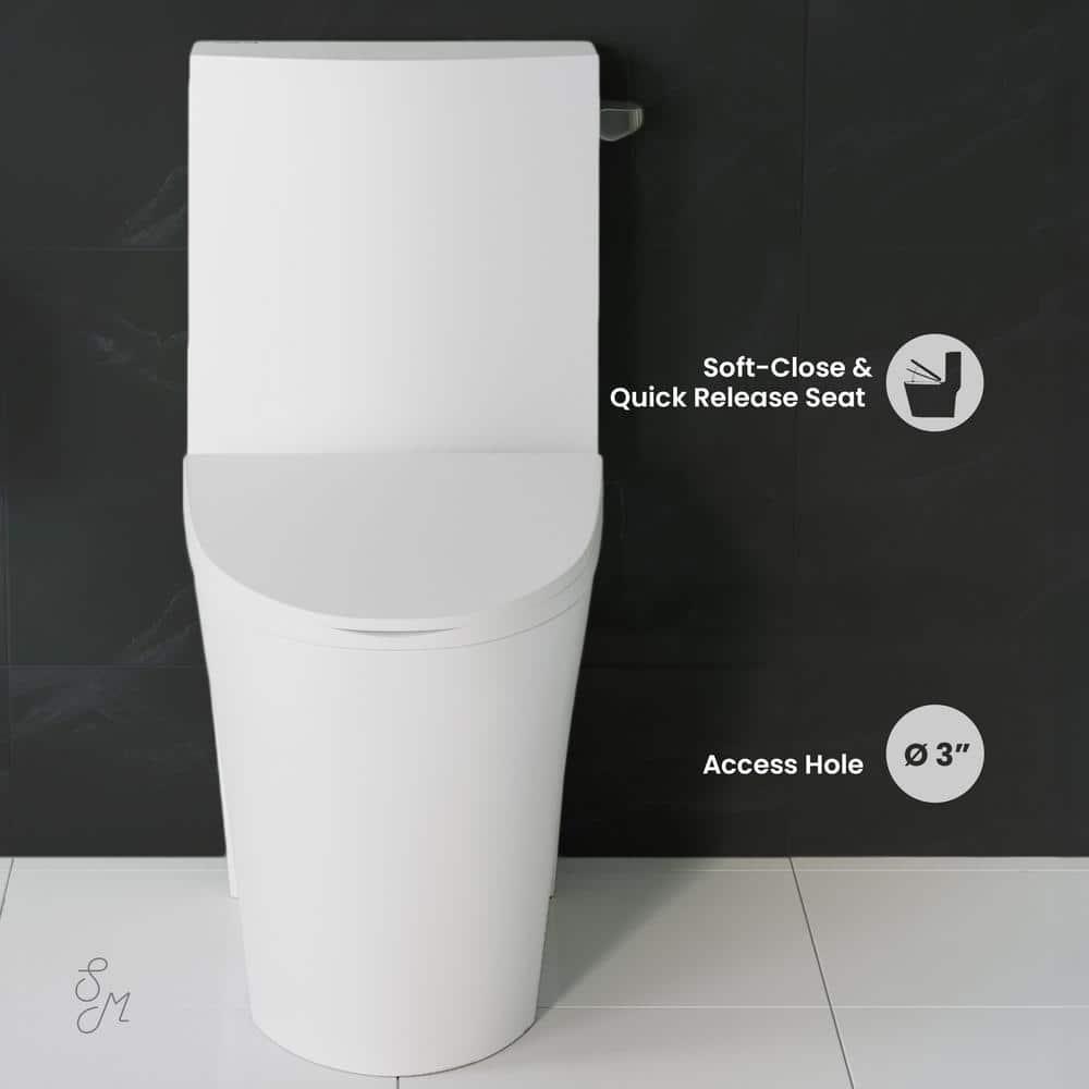 St. Tropez One Piece Elongated Toilet Dual Vortex Flush 1.6 GPF