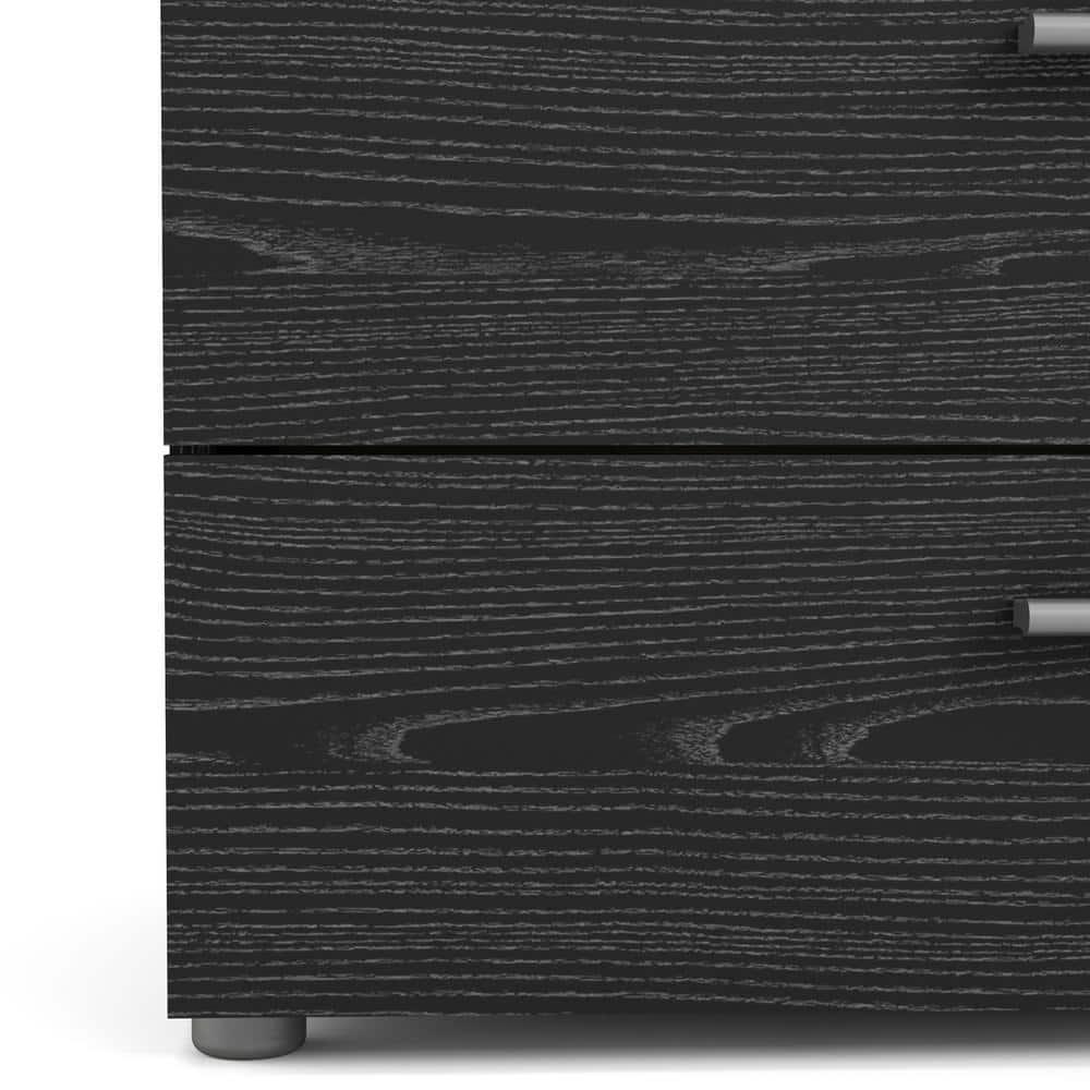 Tvilum Loft 4 Drawer Chest Dresser for Adults, Black Woodgrain