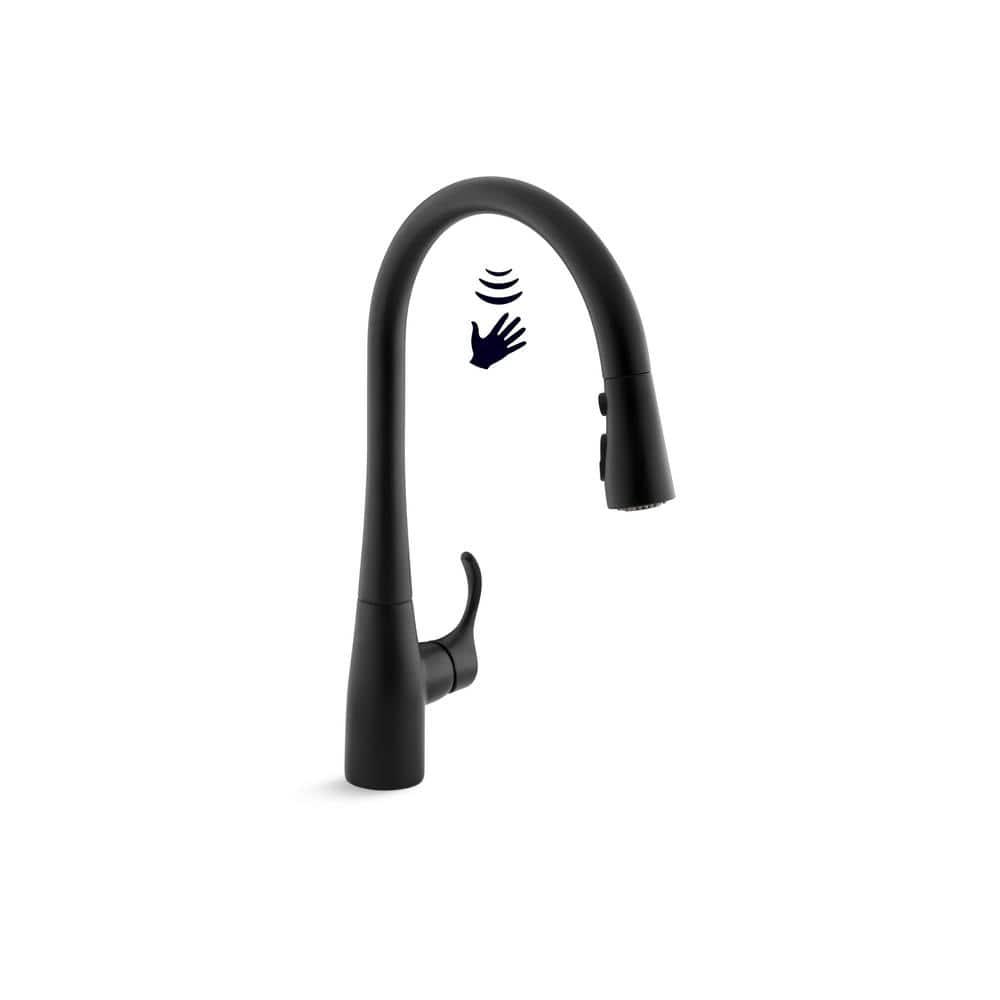 Simplice Touchless Pull-Down Kitchen Sink Faucet with Three-Function Sprayhead