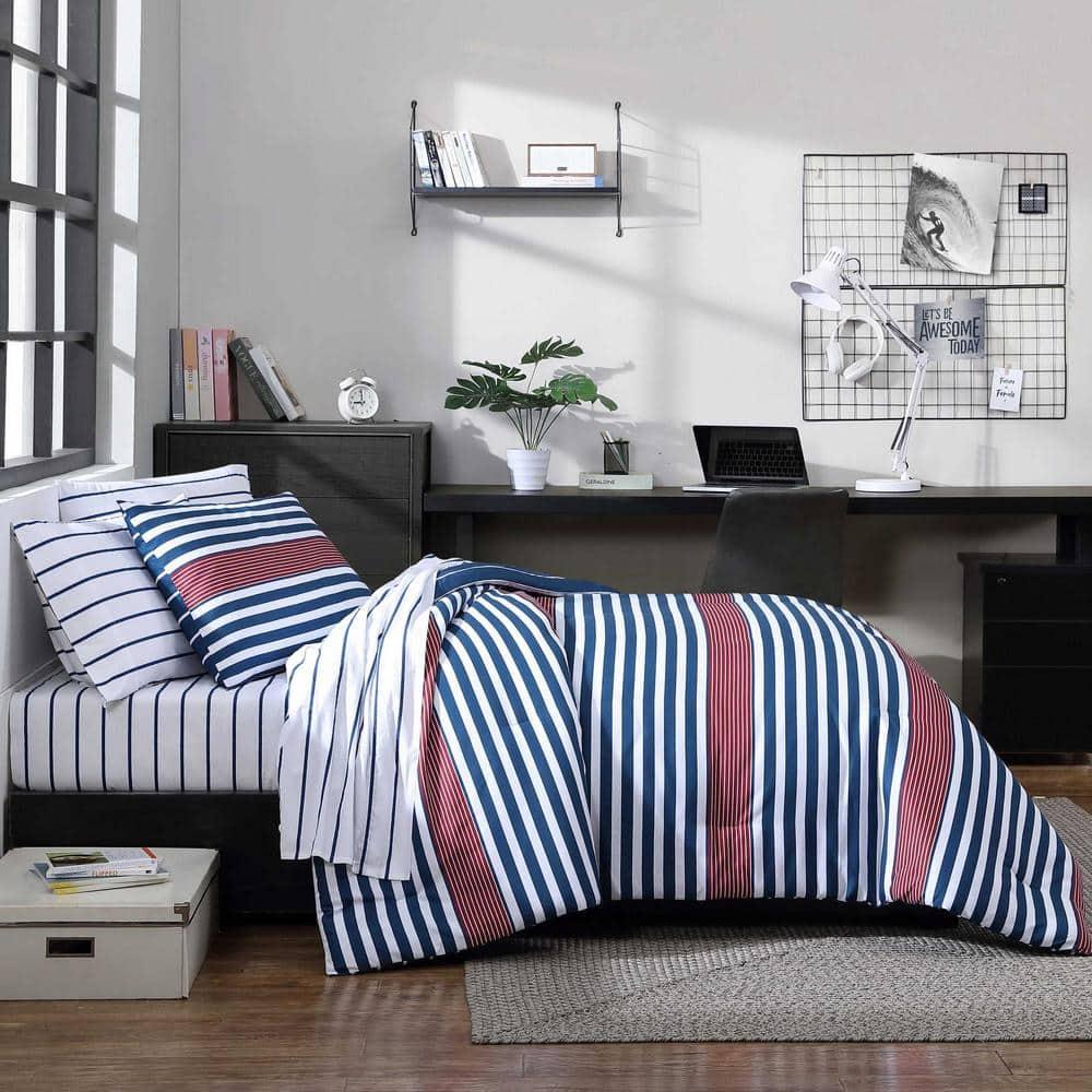 Nautica Nautica Kennedy Stripe Reversible Navy Comforter Set