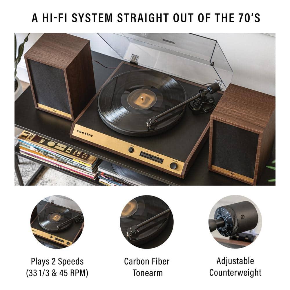 2 - Speed Turntable Decorative Record Player with Bluetooth