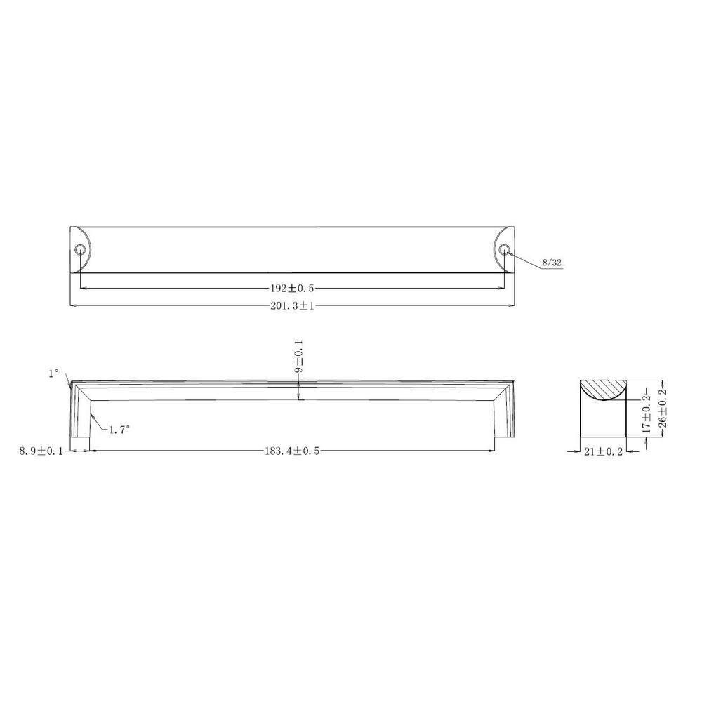 Brushed Nickel Modern Cabinet and Drawer Pull Handle