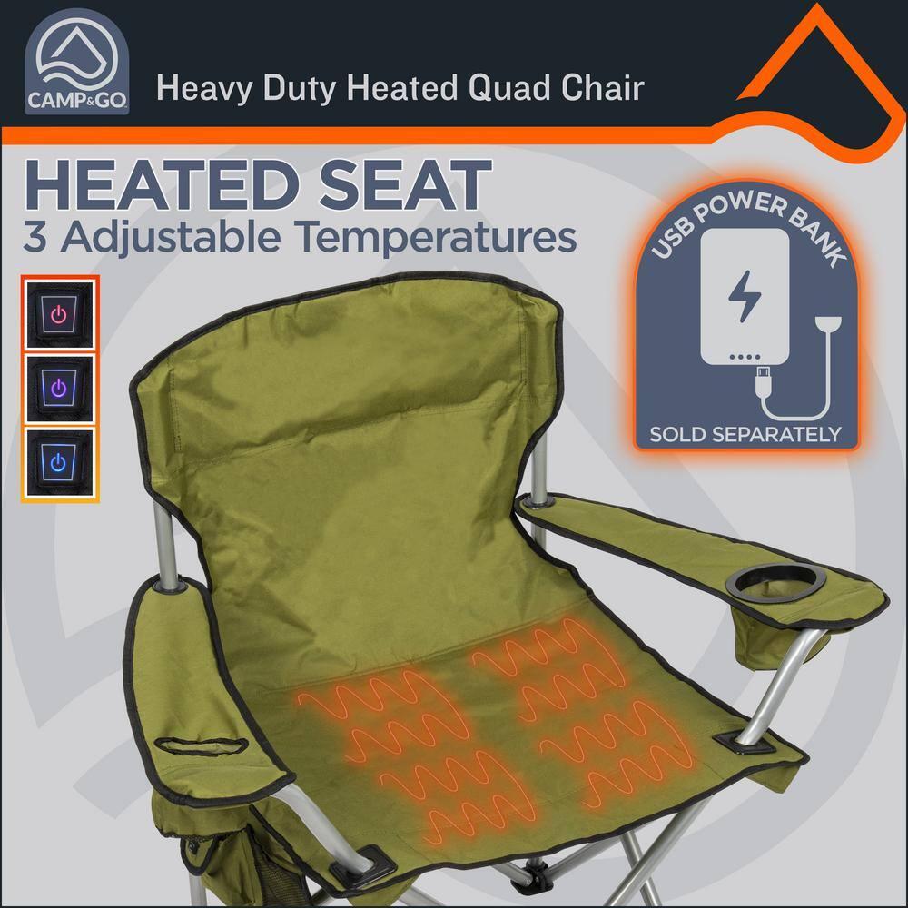 Rio Brands Heavy Duty Heated Deluxe Quad Chair