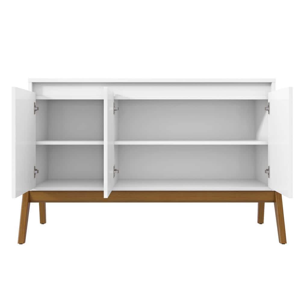 Manhattan Comfort Jernya 49" Sideboard with 4 Shelves in White