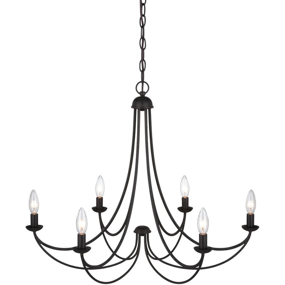 Quoizel Lighting Mirren 6 - Light Chandelier in  Imperial Bronze