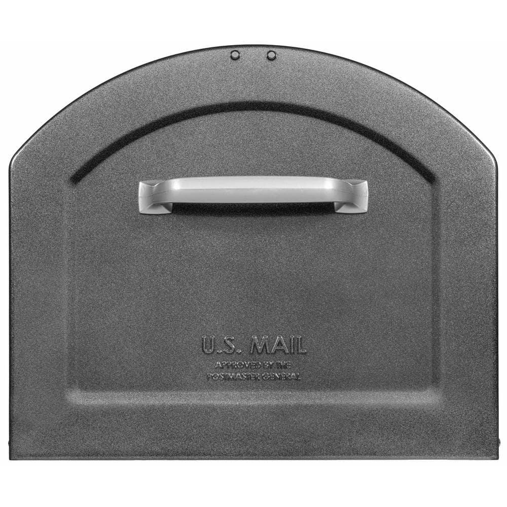 Architectural Mailboxes Centennial Post Mount Galvanized Steel Post Mount Pewter Mailbox