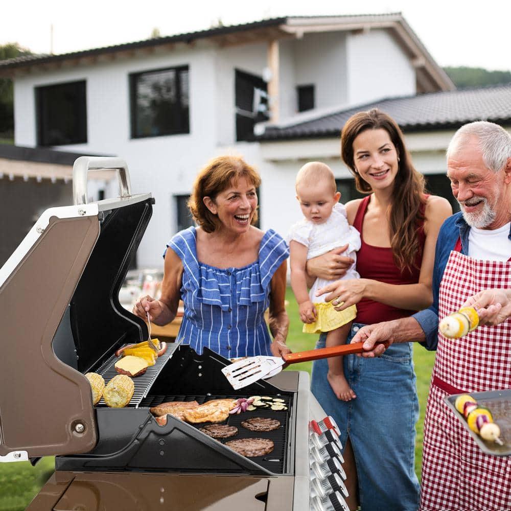 Royal Gourmet 6 - Burner Freestanding Liquid Propane 74000 BTU Gas Grill with Cabinet